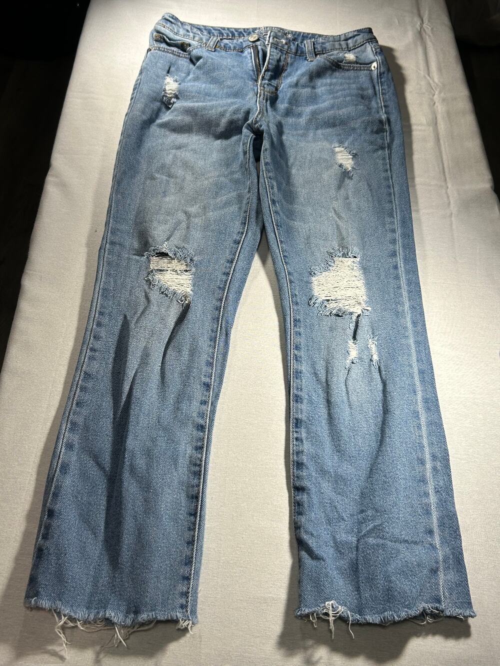 Wild Fable Distressed Wide Leg Jeans Light Wash Size 2